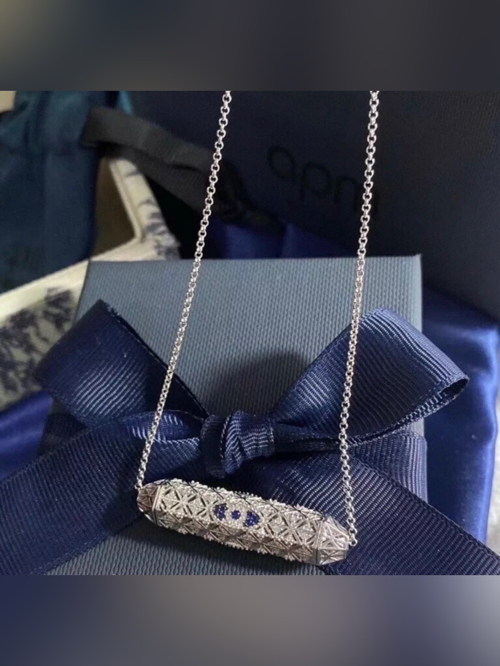 amp Evil Eye Spinner Necklace - Picture 6 of 10